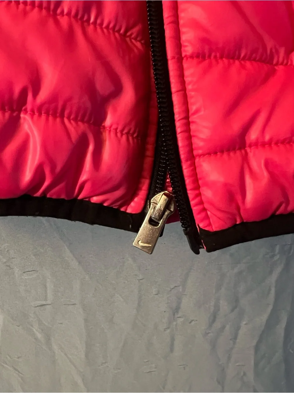 Nike Kids Hooded Puffer Jacket - Hot Pink with Black Logo